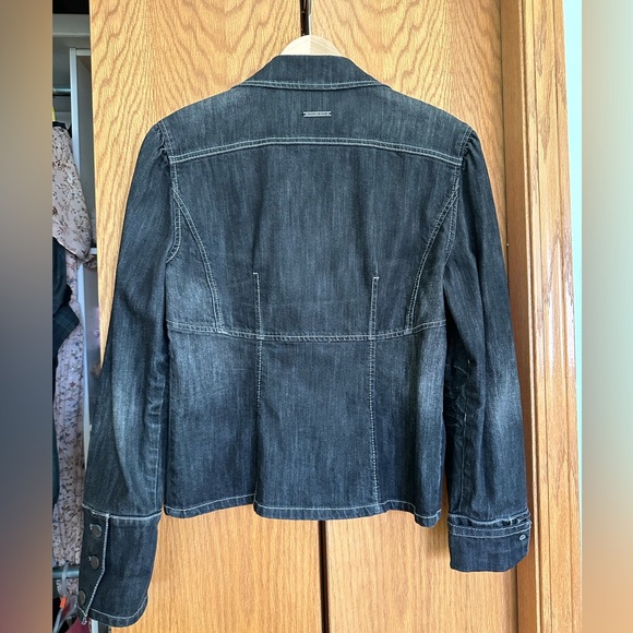 DKNY 00s Denim Cotton Blazer Jacket - Picture 3 of 12